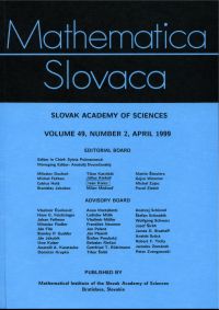 Mathematica Slovaca front cover