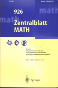 Zentralblatt MATH cover